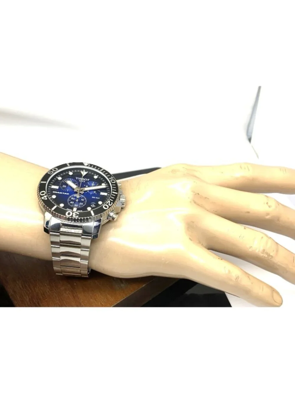 Tissot Men's Watch Seastar Chronograph Swiss Quartz Blue Dial T1204171104101
